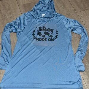 Blue Hiking light weight Hoodie size large